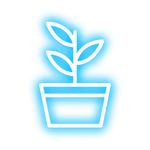 neon potted plant icon