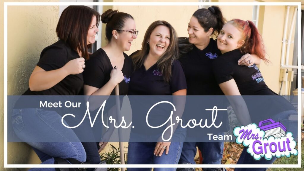 Mrs. Grout team smiling and laughing with Lisa in the center.