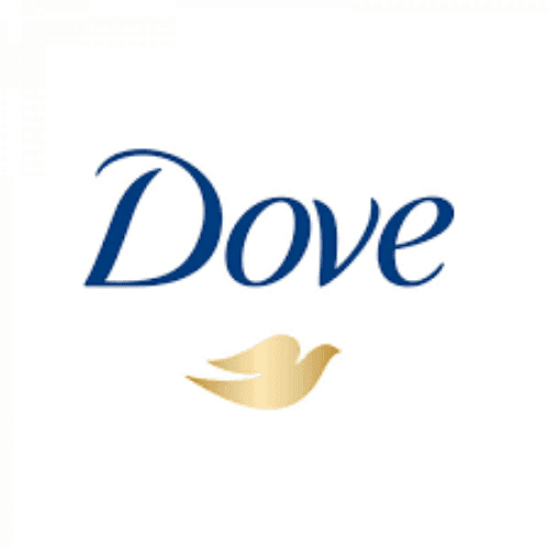 Dove logo with a pearlescent silhouette of a dove