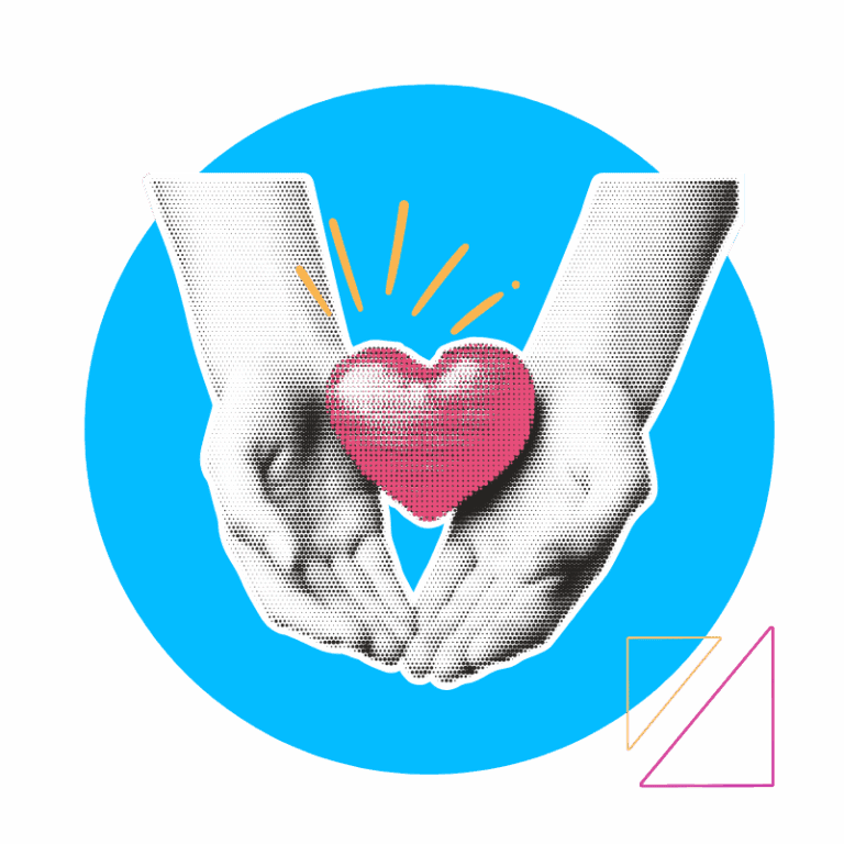 two hands cupping a heart