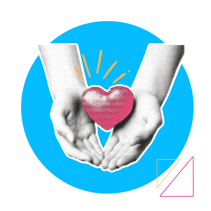 two hands cupping a heart