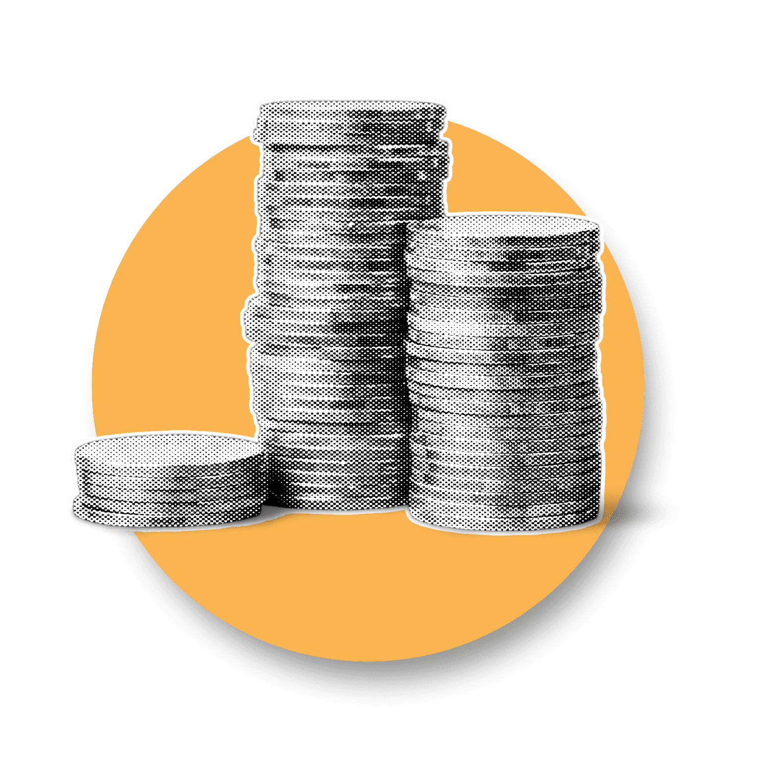 a grayed out stack of coins